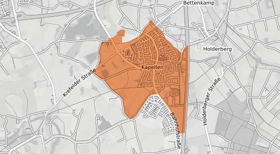 Mietspiegelkarte Moers Kapellen Mitte